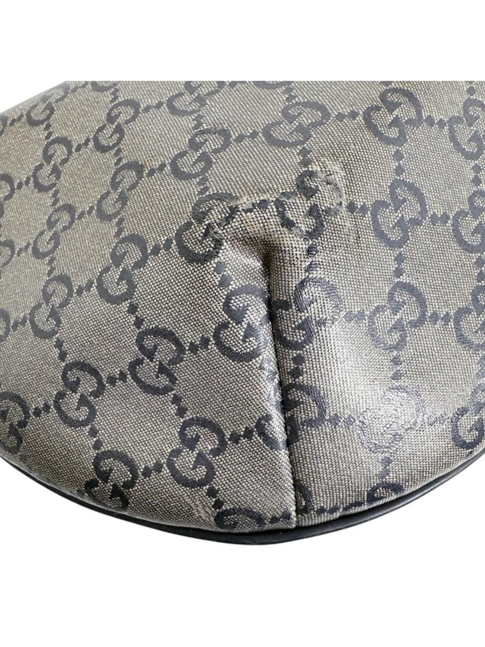 Gucci Square Coating GG Crystal Shoulder Bag Black Gold - Picture 6 of 15